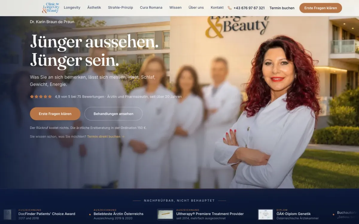 Clinic for Longevity & Beauty: homepage