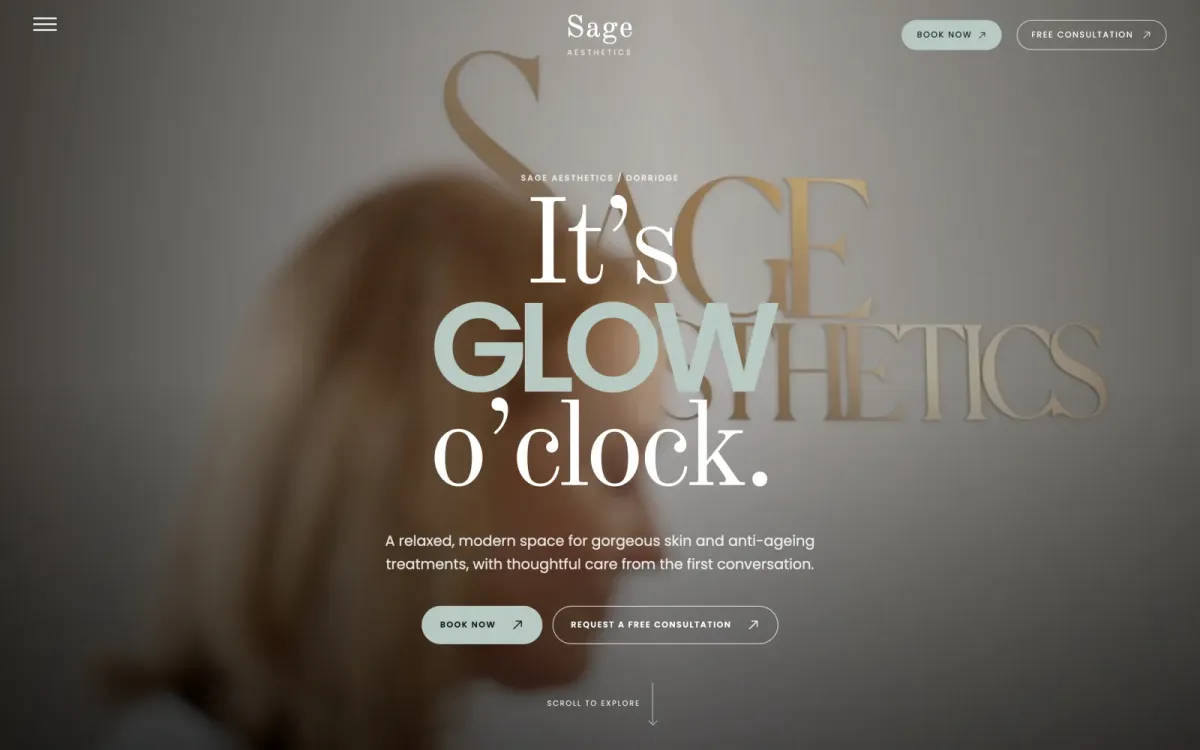 Sage Aesthetics: homepage